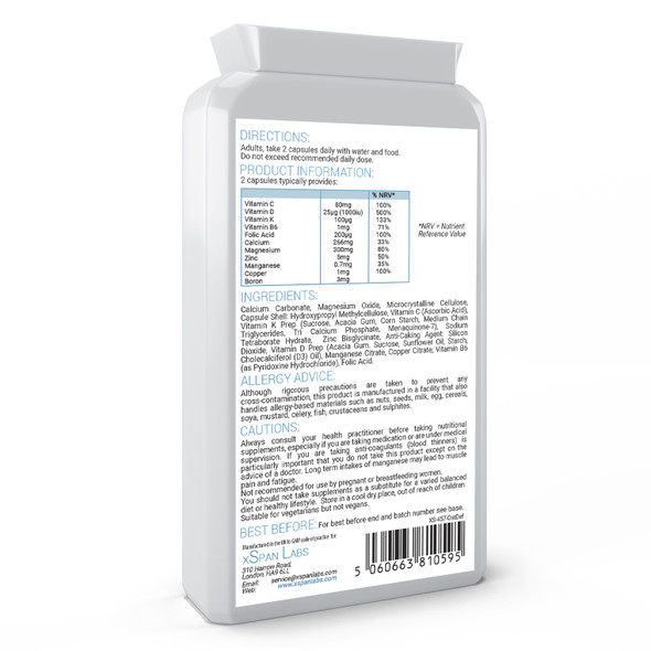Xspanlabs OsteoBooster All-in-one Bone Health Formulation 90 Capsules