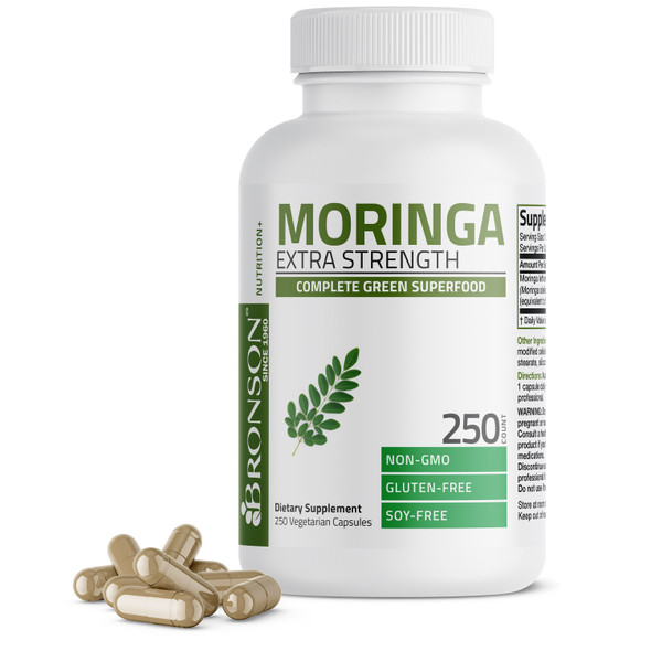 Bronson Moringa Oleifera Leaf Extract - 5,000 mg 250 Count