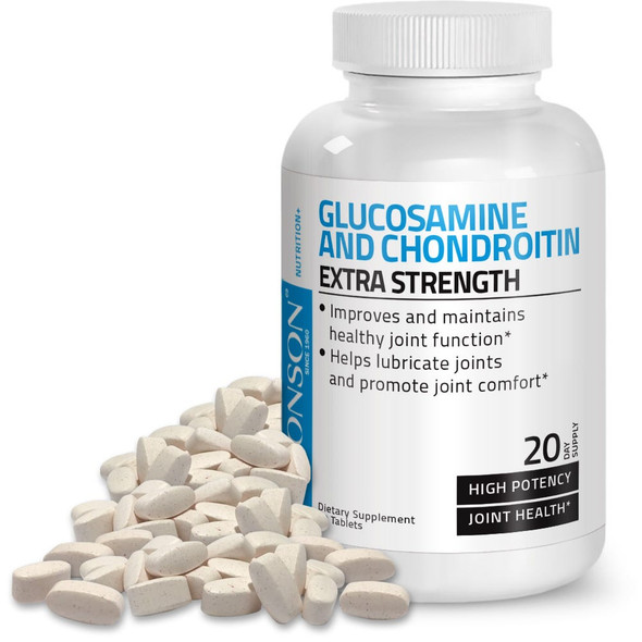 Bronson Glucosamine and Chondroitin Extra Strength and High Potency 60 Count