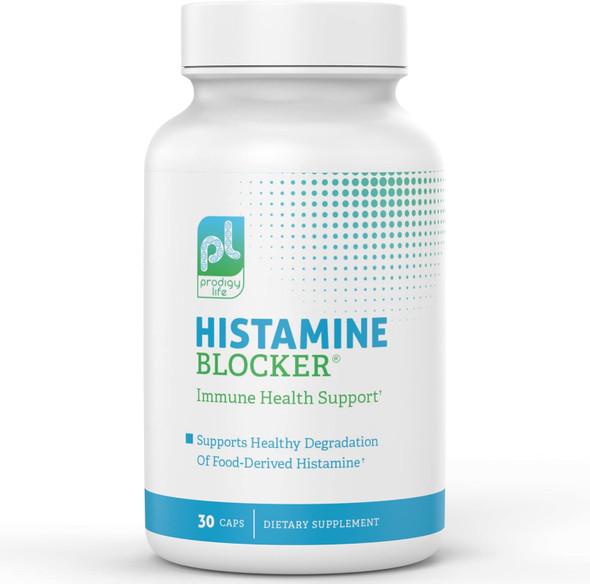 Prodigy Life Premium Histamine Block Supplement - Advanced Blocker with Diamine Oxidase (DAO) Enzyme - Supports Breakdown of Histamine for Food-Derived Intolerance - 30 ct