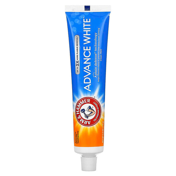 Arm & Hammer Advance Toothpaste Baking Soda Peroxide Tartar Control, White, 6 Ounce