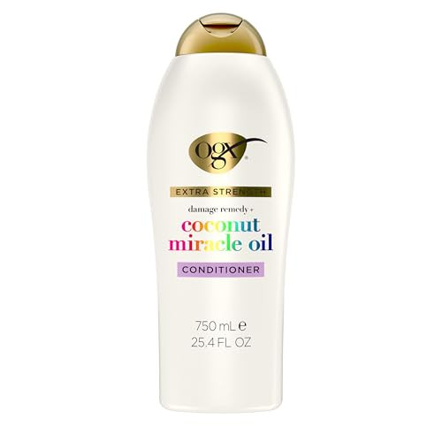 Ogx Extra Strength Damage Remedy + Coconut Miracle Oil Conditioner For Dry Frizzy Or Coarse Hair Hydrating & Flyaway Taming Conditioner Paraben- Sulfate- Surfactants 25.4 Fl Oz