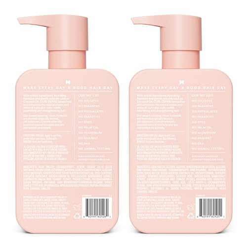 Monday Haircare Curl Define Shampoo + Conditioner Set (2 Pack) 12Oz Each  Nourishing Curls  Tames Frizz  Enhances Shine With Coconut Oil And Shea Butter  100% Recyclable Bottles