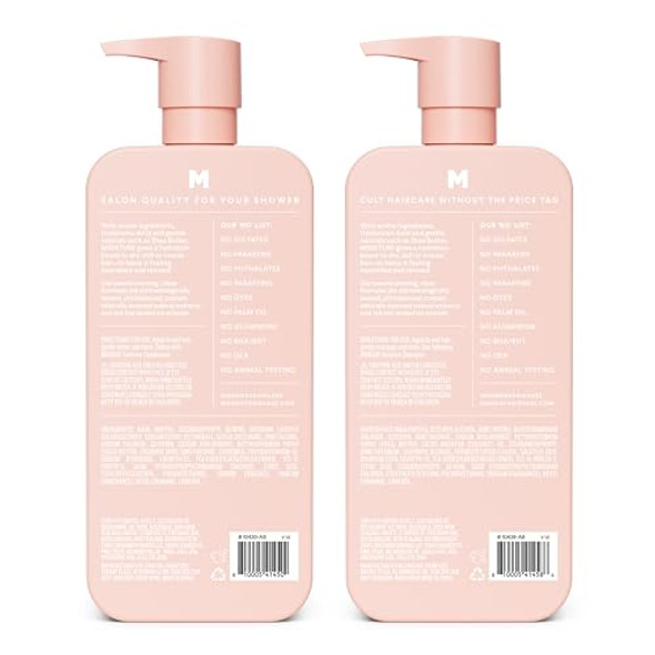 Monday Haircare Moisture Shampoo + Conditioner Set (2 Pack) 27Oz Each  Dry  Coarse  Stressed  Coily & Curly Hair  Made From Coconut Oil  Rice Protein  Shea Butter  & Vitamin E  100% Recyclable Bottles