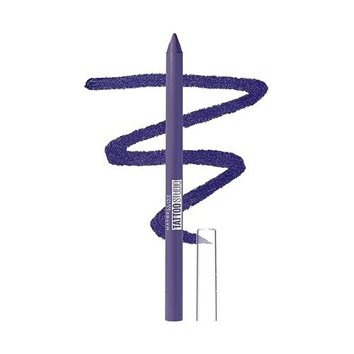 Maybelline Tattoostudio Long-Lasting Sharpenable Eyeliner Pencil Bundle With Striking Navy And Intense Charcoal  1 Count Each