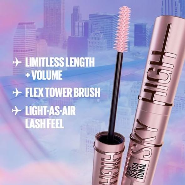 Maybelline Lash Sensational Sky High Mascara 2 Count (Blackest Black And True Brown)