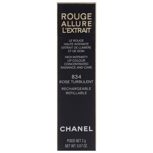 Chanel Rouge Allure Lextrait Lipstick - 834 Rose Turbulente For Women - 0.07 Oz Lipstick (Refillable)