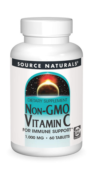 SOURCE NATURALS Non-GMO Vitamin C Tablet, 60 Count