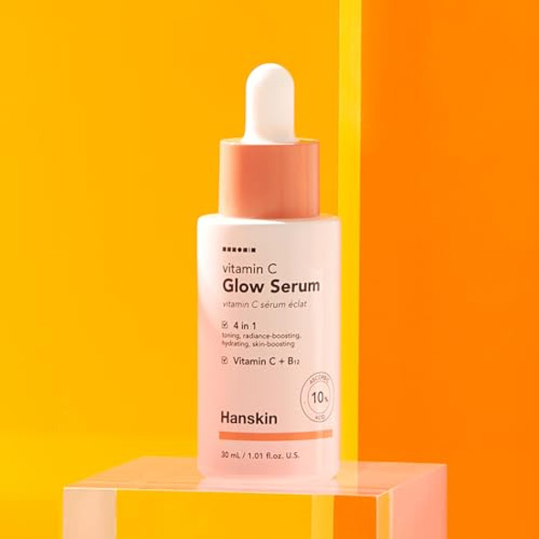 Hanskin Vitamin C Glow Serum With Ascorbic Acid  Toning  Illuminates For Glowing Skin [30Ml]
