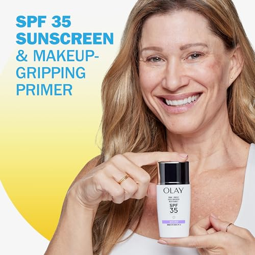 Olay Prime & Protect Spf 35 Face Sunscreen 40 Ml (1.3 Fl Oz) Matte Finish Spf Makeup Primer And Lightweight Sunscreen For All Skin Types