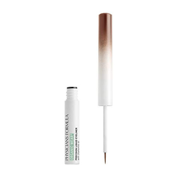 Physicians Formula Organic Wear All Natural Liquid Precision Eyeliner Dark Brown Vegan Dermatologist Approved