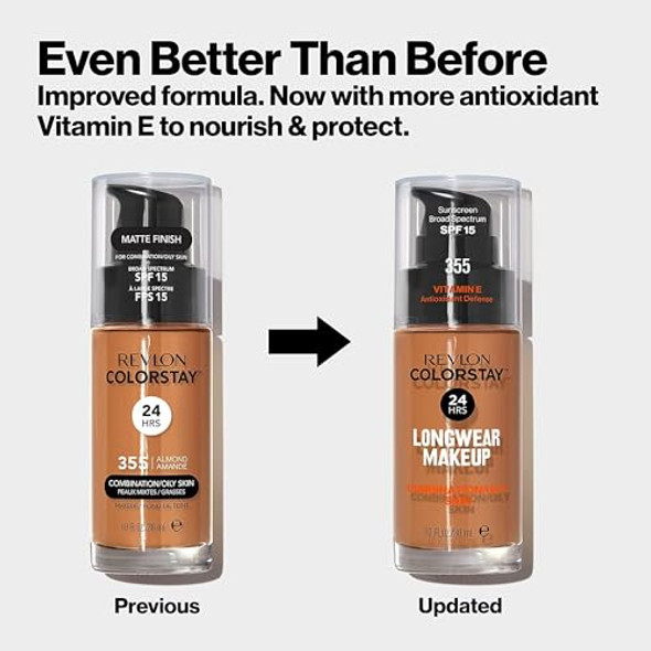 Revlon Colorstay Spf 15 Makeup Foundation For Combination/Oily Skin Caramel 1 Fl Oz