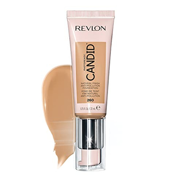 Revlon Photoready Candid Natural Finish Foundation With Anti-Pollution Antioxidant Anti-Blue Light Ingredients 260 Chai 0.75 Fl. Oz. Revlon Photoready Candid Natural Finish Foundation With Anti-Pollution Antioxidant Anti-Blue Light Ingredients 260 Chai 0.75 Fl. Oz.