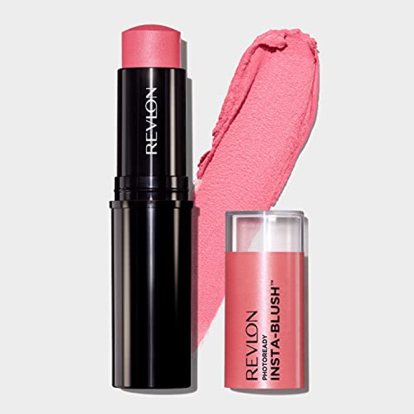 Revlon Photoready Insta-Blush Stick For Cheeks Face Makeup With Cream To Powder Formula High Impact Color Moisturizing Berry Kiss 320 1.15 Oz