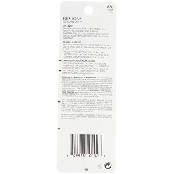 Revlon Colorstay Lip Liner With Softflex Nude [630] 1 Ea (Pack Of 3)