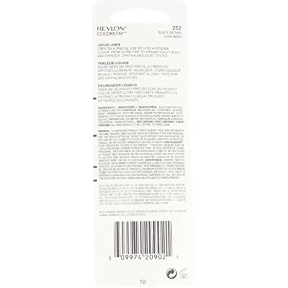 Revlon Colorstay Liquid Liner Eye Makeup Black-Brown [252] 0.08 Oz (Pack Of 12)