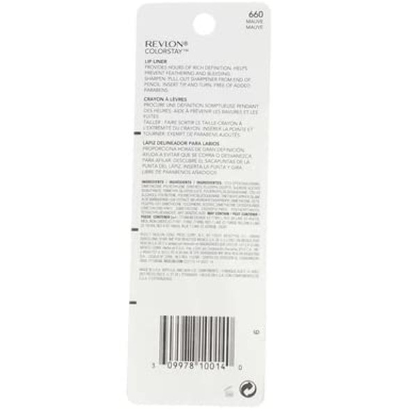 Revlon Colorstay Lip Liner With Softflex Mauve [660] 1 Ea (Pack Of 3)