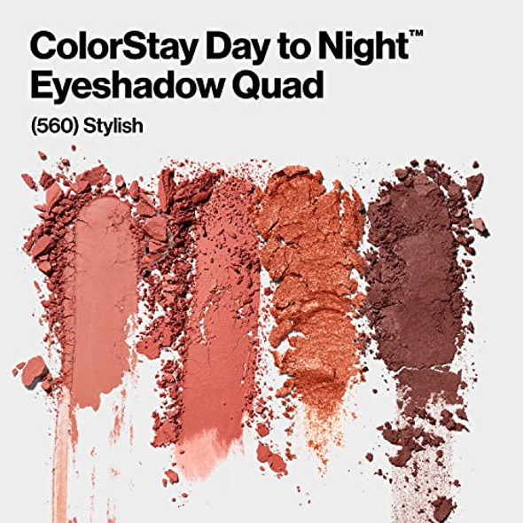 Revlon Colorstay Day To Night Eyeshadow Quad Longwear Shadow Palette With Transitional Shades And Buttery Soft Feel Crease & Smudge Proof 565 Pretty 0.16 Oz