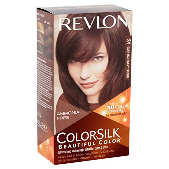 Revlon Colorsilk Hair Color [32] Dark Mahogany Brown 1 Ea (Pack Of 4)