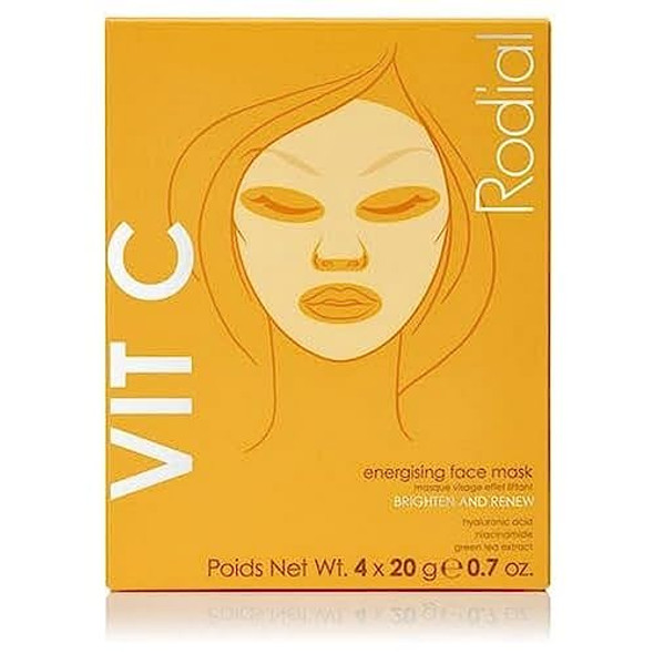 Rodial Energising Face Mask Vit C (1 Sachet) Under Eye Luminosity Boost Hyaluronic Acid Vitamin C Niacinamide And Green Tea Rejuvenating Eye Patches Eye Patches For Dark Circles