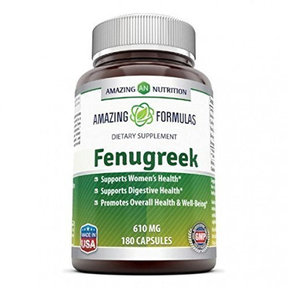 Amazing Formulas Fenugreek Seed Supplement 180 Caps, Supports women health*