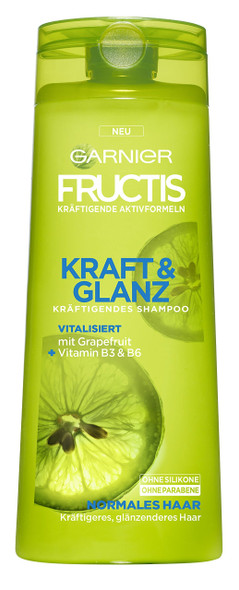 12 X Garnier Fructis Shampoo FORTIFICANTE 2 In 1 – Je 250 Ml, Für Kräftiges, Gepflegtes Haar