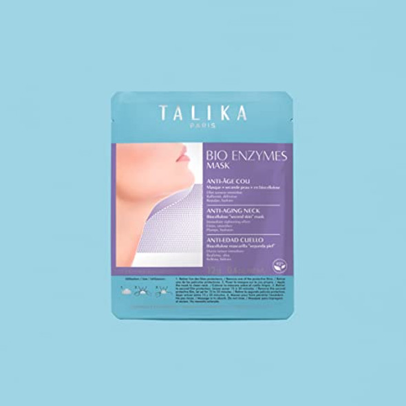 Talika Bio Enzymes Mask Neck - Smoothing Anti-Aging Neck Mask - Biocellulose Moisturising Neck Mask - Second Skin Effect Beauty Sheet Mask - 12G Talika Bio Enzymes Mask Neck - Smoothing Anti-Aging Neck Mask - Biocellulose Moisturising Neck Mask - Second Skin Effect Beauty Sheet Mask - 12G