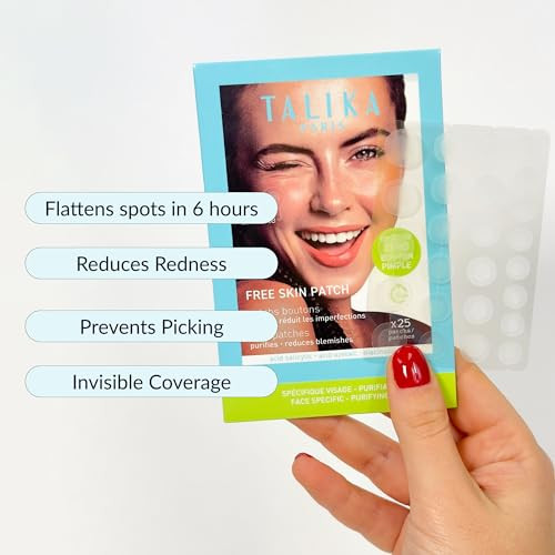 Talika Skin Patches Invisible Spot Cover Absorbs Fluid & Reduces Redness With Salicylic Acid In Blemishes And Pimples Fast-Acting 24 Count 3 Sizes