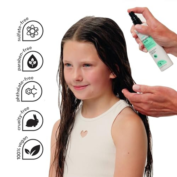 Tangle Teezer Hair Detangler Spray & Ultimate Detangler Hairbrush Duo With Sulfate- Spray & Millennial Pink Brush For All Hair Types