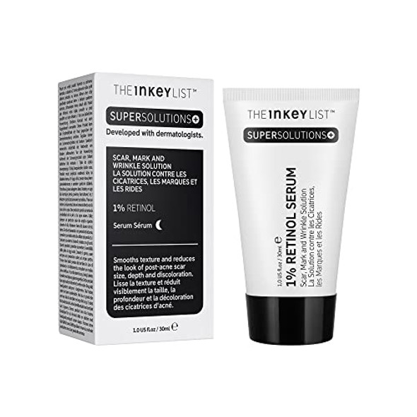 The Inkey List Supersolutions 1% Retinol Serum For Face And Neck Helps With Scar Wrinkle And Skin Tone Appearance For Healthy-Looking Skin 1.01 Fl Oz