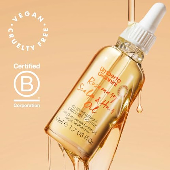Umberto Giannini Rosemary Oil Treatment For Scalp And Hair 1.69 Fl Oz - Vegan & Cruelty