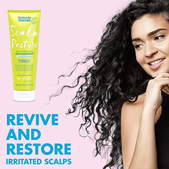 Umberto Giannini Scalp Restore Balancing Conditioner Vegan & Cruelty Scalp Reviving Formula With Coconut Oil & Vitamin E 8.5Fl Oz