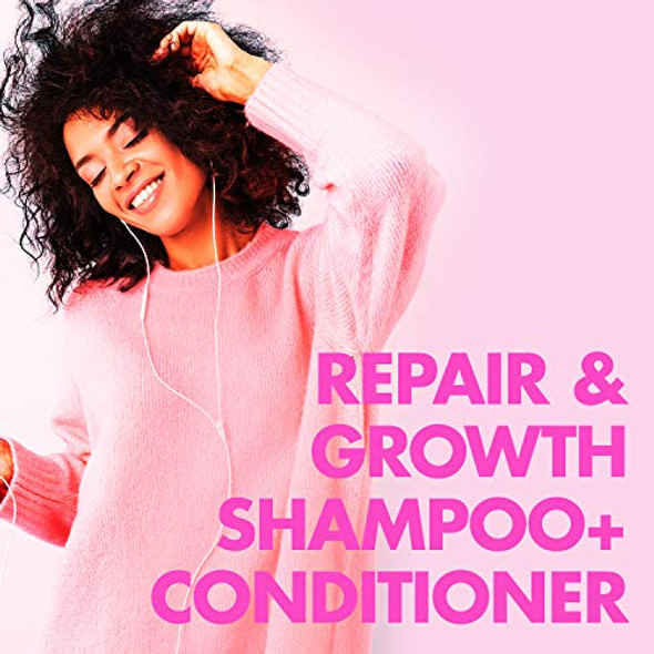 Umberto Giannini Curl Repair Shampoo + Conditioner Set Vegan & Cruelty Repair & Growth Formula With Seaweed Wheat Bran & Caffeine 250 Ml