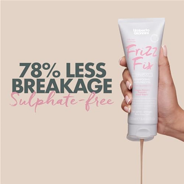 Umberto Giannini Frizz Fix Shampoo 8.4 Fl Oz - For All Types Of Frizzy & Damaged Hair With Vegan Kertain Bond Repair - Vegan & Cruelty- - Sulfate 94% Natural