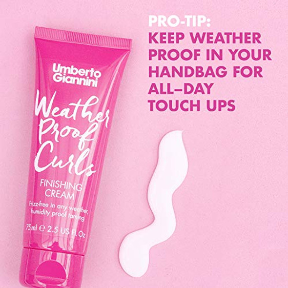 Umberto Giannini Weatherproof Curls Finishing Cream Vegan & Cruelty Humidity Proof Hair Cream 75 Ml
