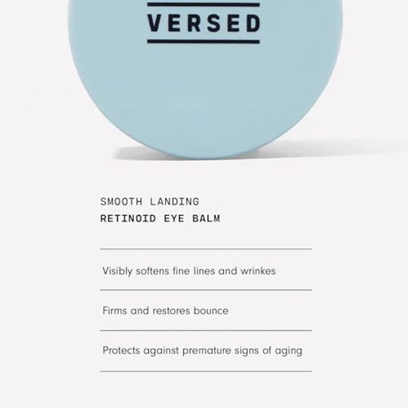 Versed Smooth Landing Advanced Retinoid Eye Balm - Anti-Aging Eye Cream With Granactive Retinoid For Crow'S Feet Under Eye Bags & Dark Circles - Nightly Moisturizing Eye Firming Cream (0.42 Oz)