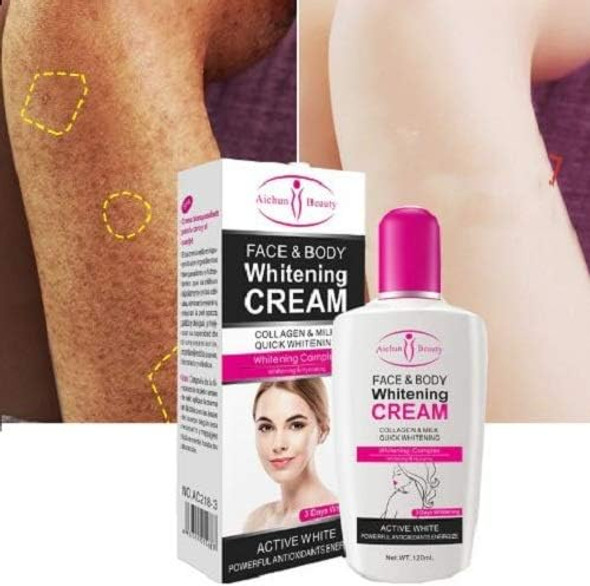 Aichun Body Cream For Dark Skin Bleaching Brightening Body Lotion Private Parts Formula facial care tool(120ml) Aichun Body Cream For Dark Skin Bleaching Brightening Body Lotion Private Parts Formula facial care tool(120ml)