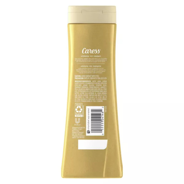 Caress Exfoliating Body Wash Shea Butter and Brown Sugar 18 Fl. Oz.