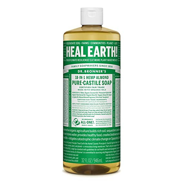 Dr. Bronner's Castile Pure Liquid Soap, Almonds 32 oz