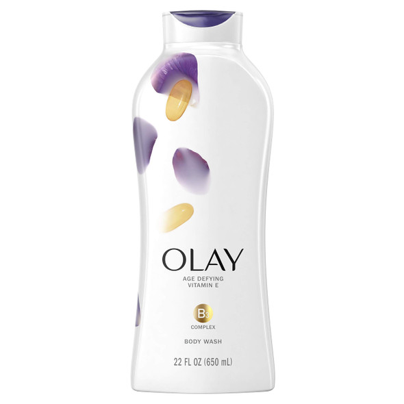 Olay Age Defying Body Wash with Vitamin E, 22 oz, Pack of 4
