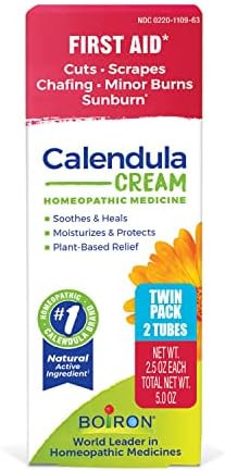 Boiron Calendula Cream For First Aid Minor Burns Cuts Scrapes Insect Bits And Sunburn 2.5 Oz