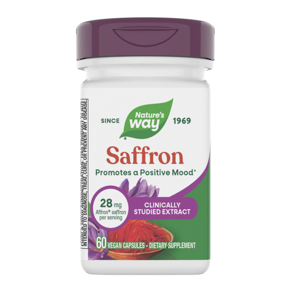 California Gold Nutrition Saffron Extract With Affron Premium Saffron (Crocus Sativus) Extract Standardized To 3.5% Lepticrosalides 28 Mg 60 Veggie Capsules