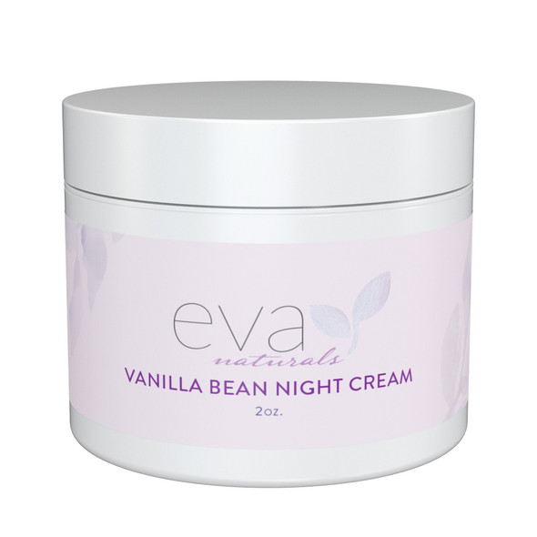 Vanilla Bean Night Cream By Eva Naturals (2 Oz) - Best Anti-Aging Night Cream Boosts Collagen And Hydrates Complexion - Helps Protect Against Damage And Nourish Skin - With Vitamin E And Green Tea