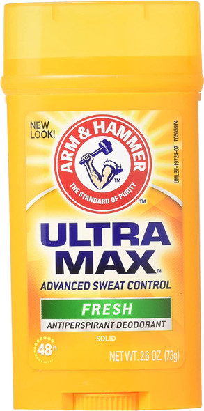 Arm & Hammer Ultra Max Fresh Scent Solid Antiperspirant Deodorant 2.6 oz (Pack of 6)