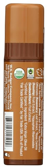 Badger Creamy Cocoa Lip Balm Stick 0.25 Ounce