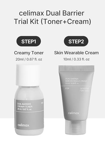 Celimax Dual Barrier Trial Kit Travel Size Set With Creamy Toner