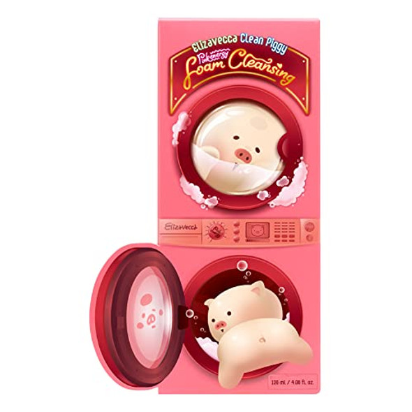 Elizavecca Clean Piggy Pink Energy Foam Cleansing 120Ml/4.06 Wash Off Face Wash/Wash Off/Facial Cleanser For Oily Skin/Daily Face Wash Review/Removes Makeup