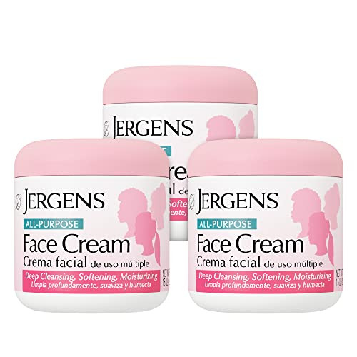 Jergens All Purpose Face Cream Deep Cleansing Facial Cream Makes Skin Smooth And Vibrant 15 Oz Pack Of 3