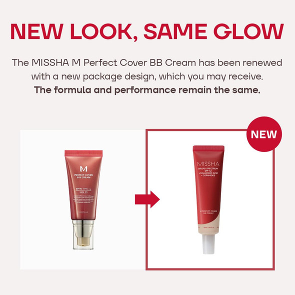 Missha M Perfect Cover Bb Cream No.21 Light Beige Light With Cool Undertone Spf 42 Pa +++ 1.69 Fl Oz Tinted Moisturizer With Spf