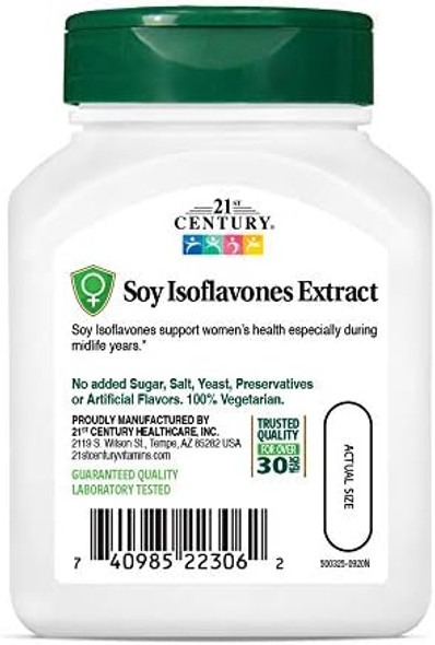 21St Century Soy Isoflavones Veg Capsules 60Count